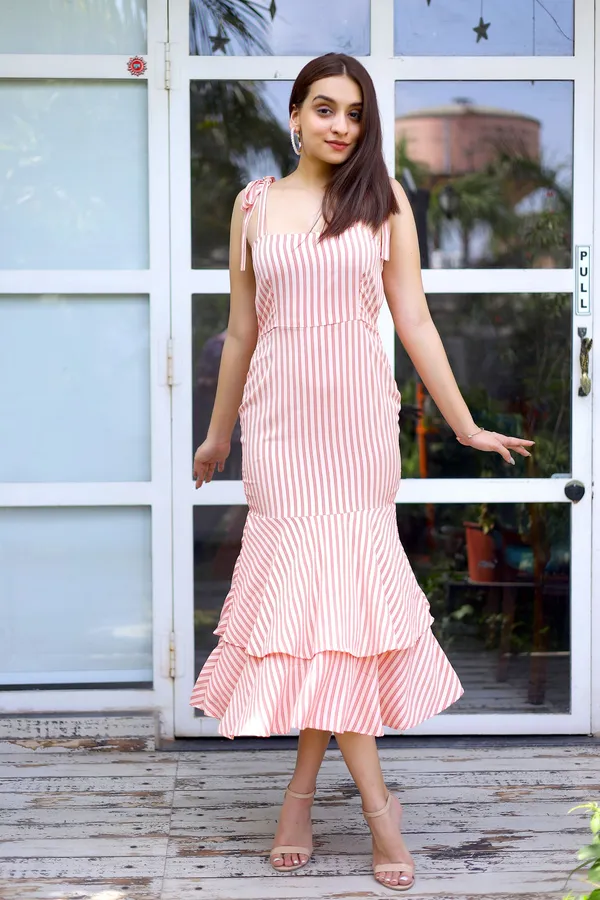 Peach_Crepe_Victoria_Layered_Dress_For_Women