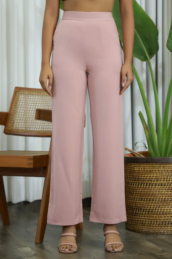 Pink_Blended_Fabric_Firefly_High_Waist_Pants_For_Women