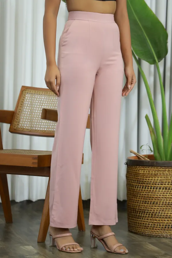 Pink_Blended_Fabric_Firefly_High_Waist_Pants_For_Women