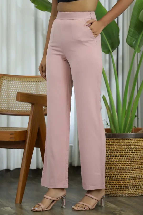 Pink_Blended_Fabric_Firefly_High_Waist_Pants_For_Women
