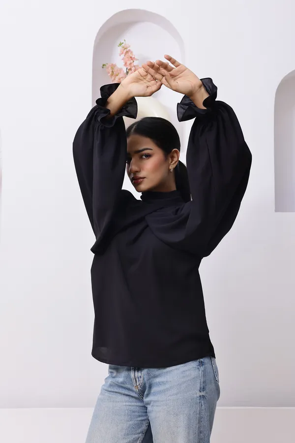 Black_Georgette_Nia_Top_For_Women