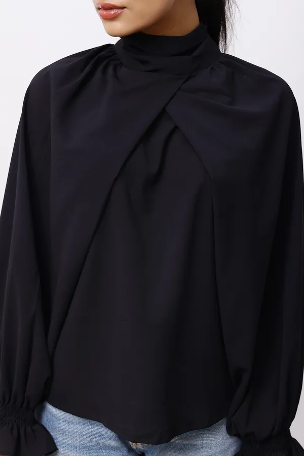 Black_Georgette_Nia_Top_For_Women