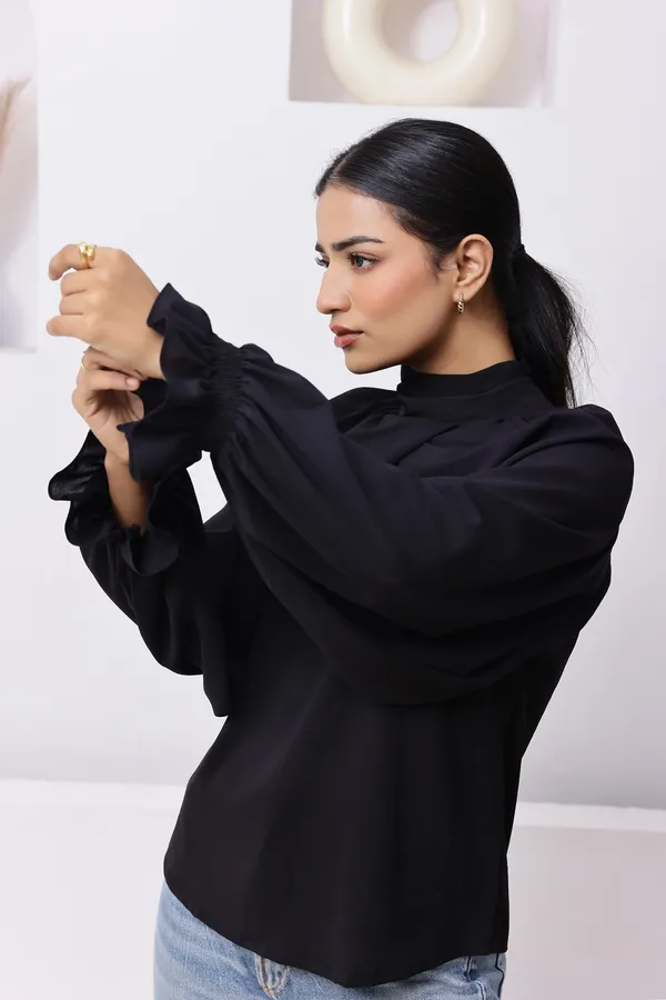 Black_Georgette_Nia_Top_For_Women
