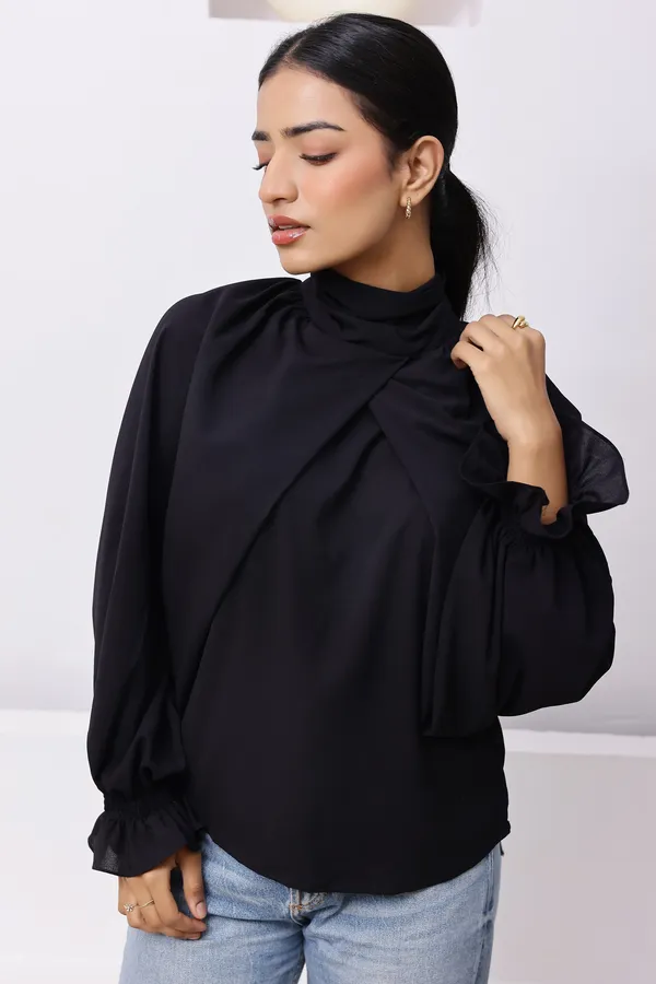 Black_Georgette_Nia_Top_For_Women