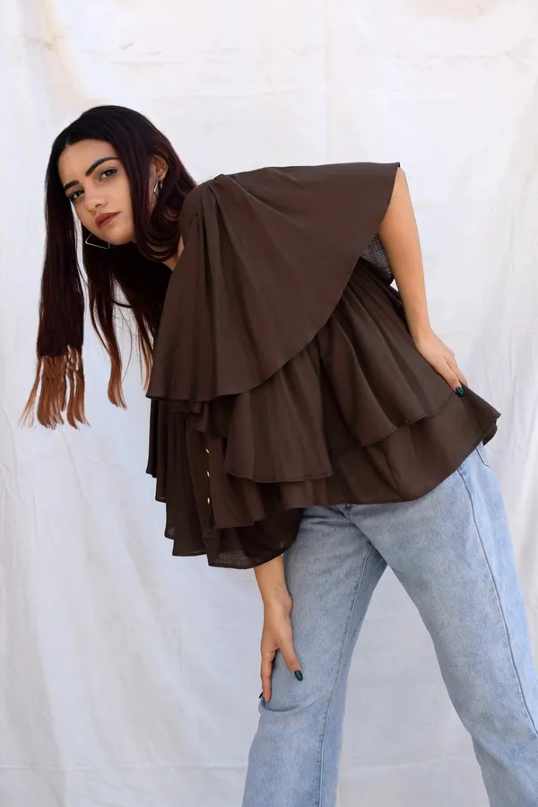 Brown_Rayon_Aria_Ruffle_Blouse_For_Women