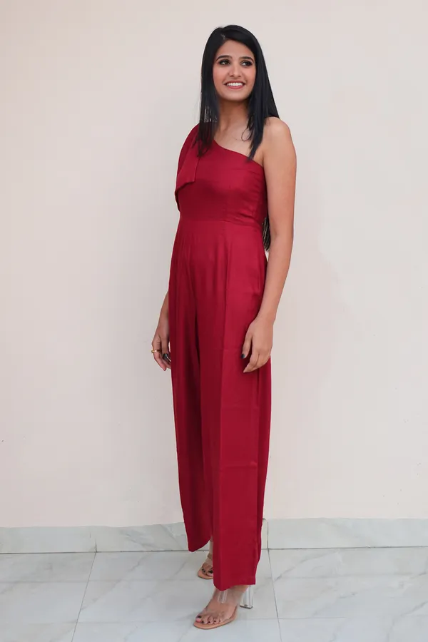 Maroon_Blended_Fabric__Ashley_Jumpsuit_For_Women