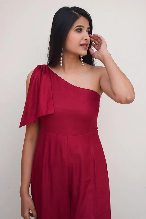 Maroon_Blended_Fabric__Ashley_Jumpsuit_For_Women