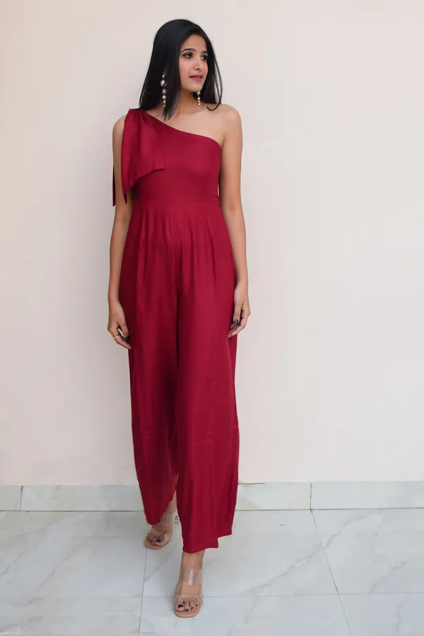 Maroon_Blended_Fabric__Ashley_Jumpsuit_For_Women