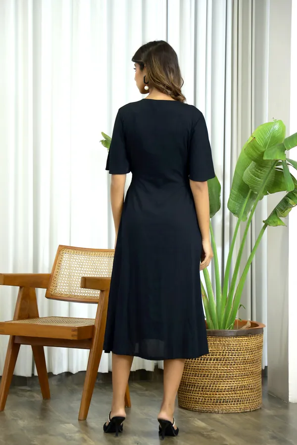 Black_Rayon_Aura_Button_Down_Dress_For_Women