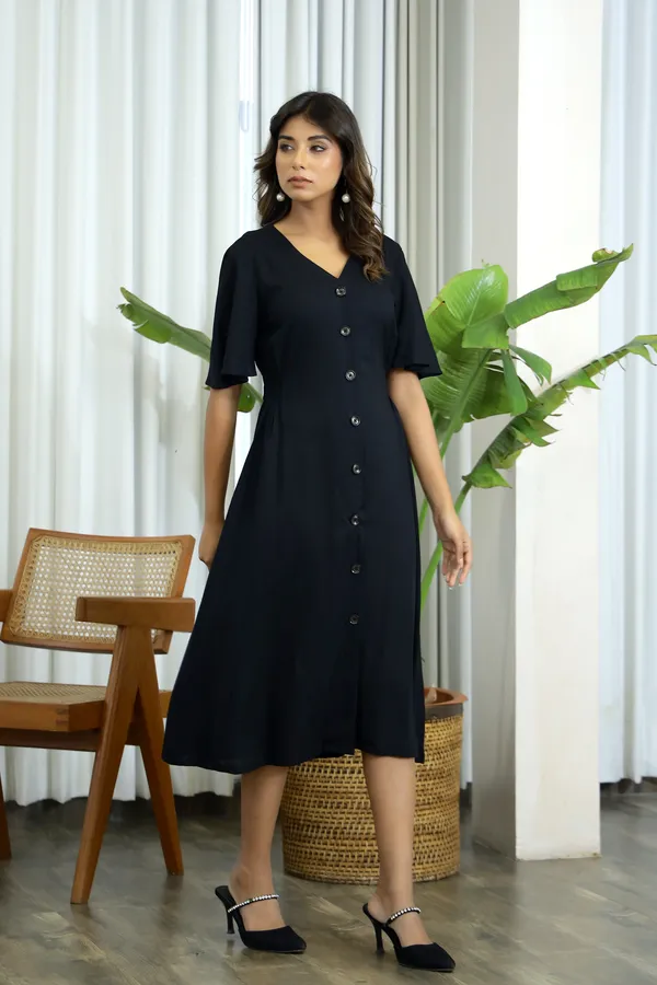 Black_Rayon_Aura_Button_Down_Dress_For_Women
