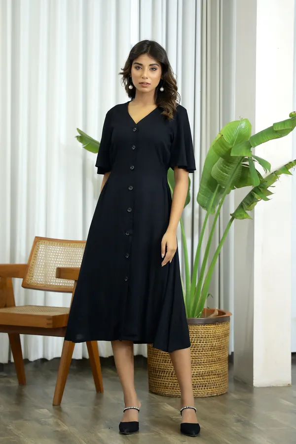 Black_Rayon_Aura_Button_Down_Dress_For_Women