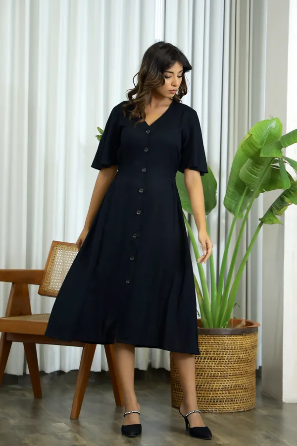 Black_Rayon_Aura_Button_Down_Dress_For_Women