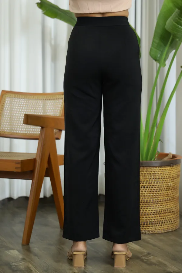 Black_Blended_Fabric_Firefly_High_Waist_Pants_For_Women