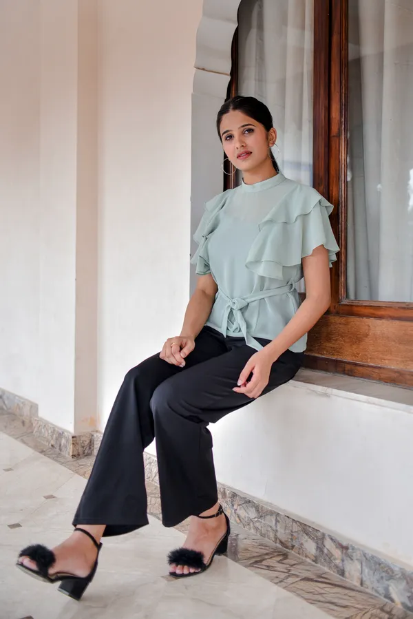 Mint_Georgette_Emerich_Top_For_Women
