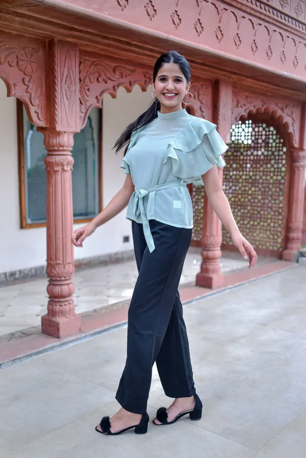 Mint_Georgette_Emerich_Top_For_Women