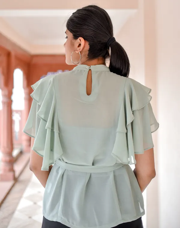 Mint_Georgette_Emerich_Top_For_Women