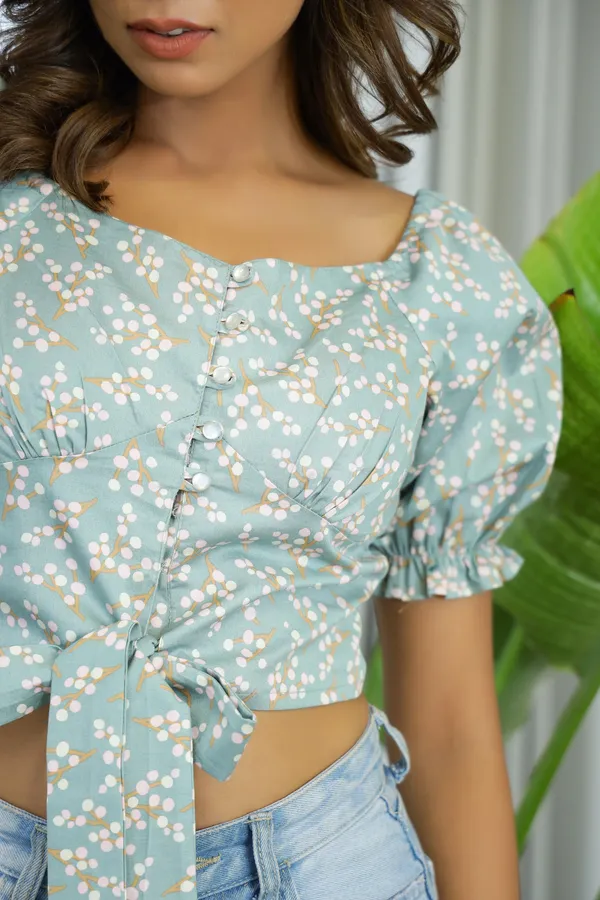 Green_Cotton_Hawai_Crop_Top_For_Women