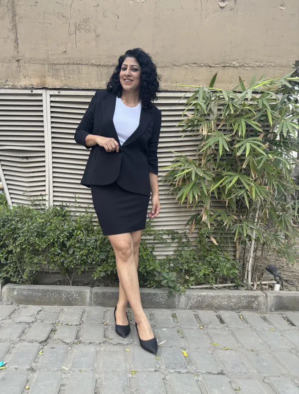Black_Imported_Lycra_Regular_Fit_Blazer_&_Tube_Skirt_Set_For_Women_&_Girls