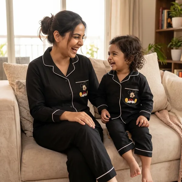 Black_Color_Mom_and_Kid_Cartoon_Twinning_Night_Suit_Sets_-_Pack_of_2