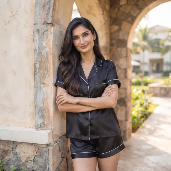 Black_Satin_Shorts_Night_Suit