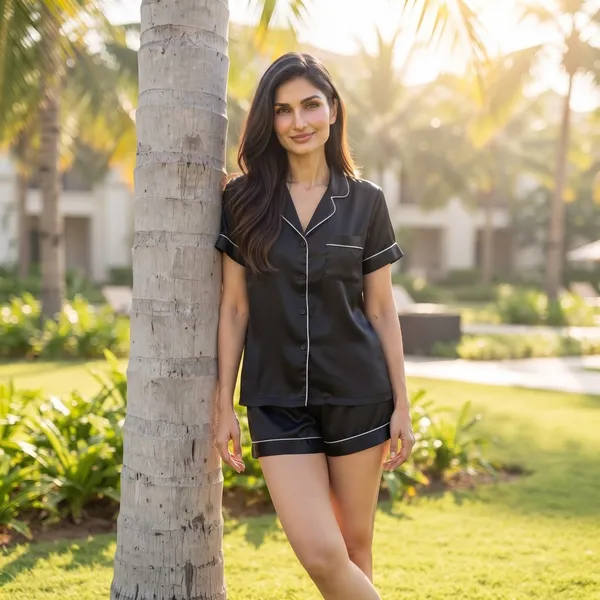 Black_Satin_Shorts_Night_Suit