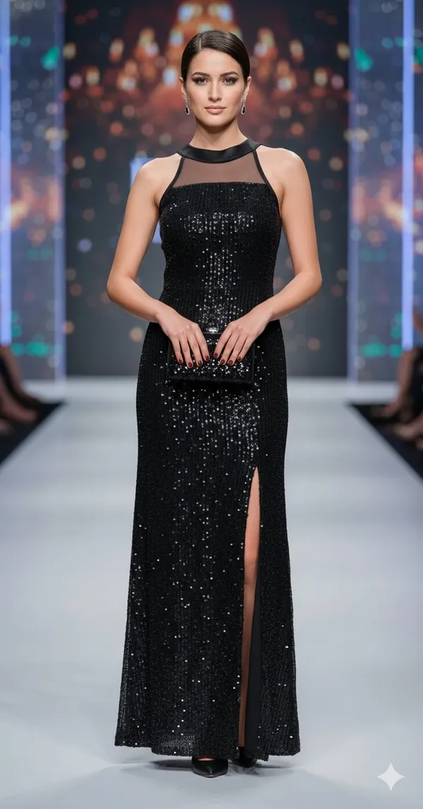 sachin and babi light blue dress The Most Elegant Sequin Maxi Dress - Emerald main image 0
