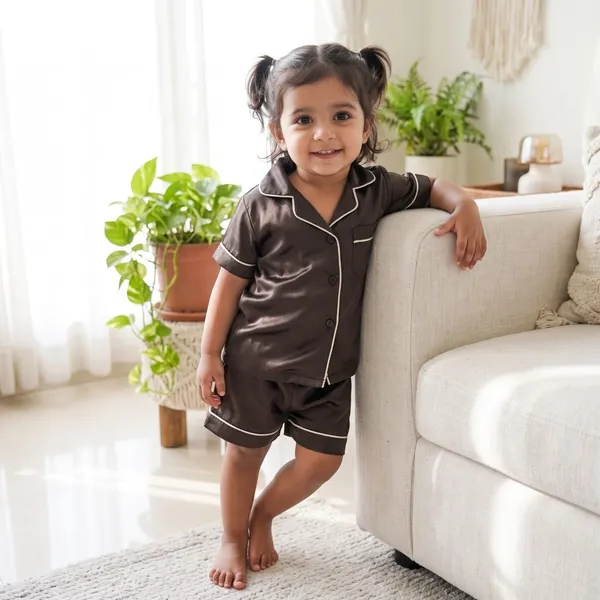 Brown_Satin_Shorts_Night_Suit