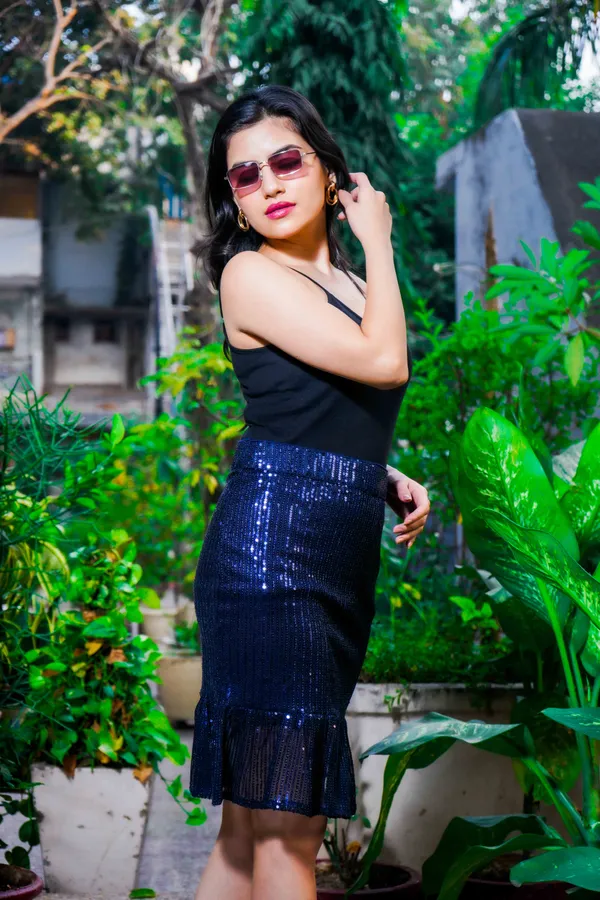 Dark_Blue_Embellished_Lycra_Blend_Peplum_Above_Knee__Regular_Skirt_For_Women