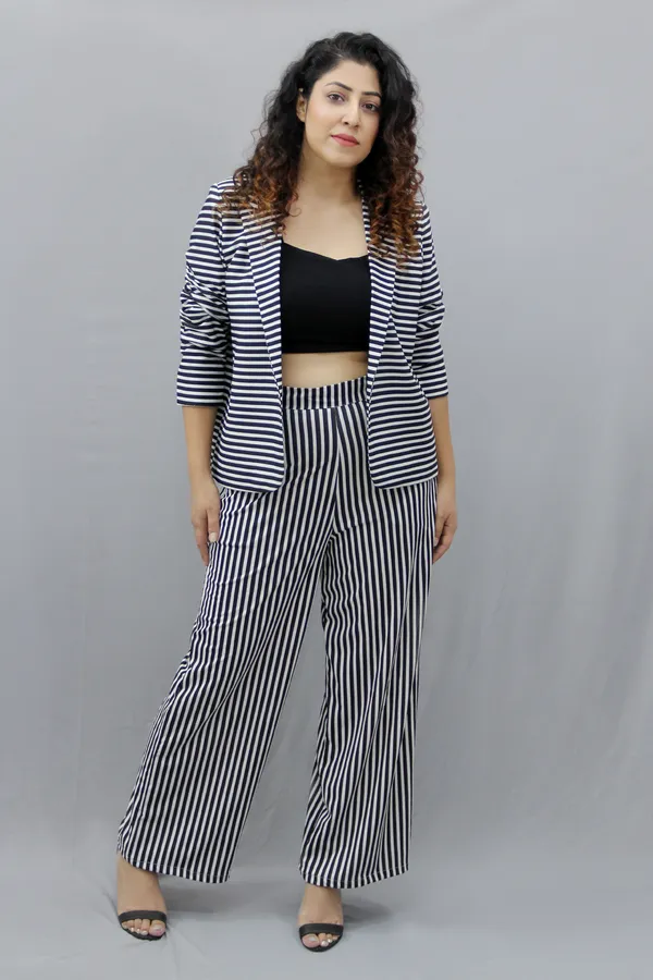 Black_&_White_Imported_Lycra_Regular_Fit_Blazer_&_Pant_Set_For_Women_&_Girls
