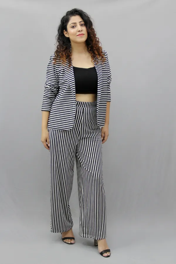 Black_&_White_Imported_Lycra_Regular_Fit_Blazer_&_Pant_Set_For_Women_&_Girls