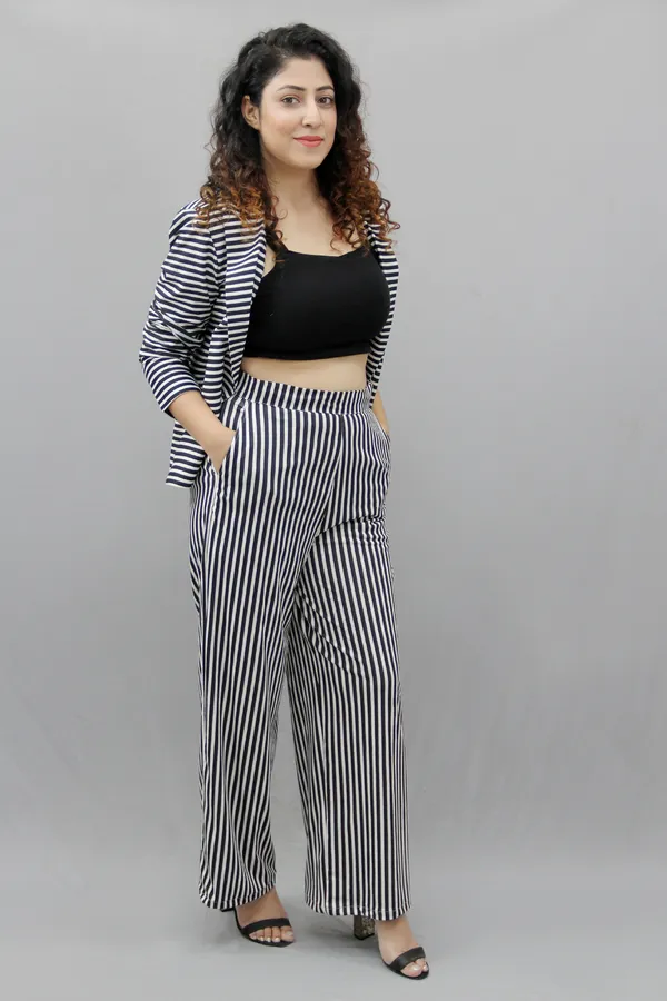 Black_&_White_Imported_Lycra_Regular_Fit_Blazer_&_Pant_Set_For_Women_&_Girls