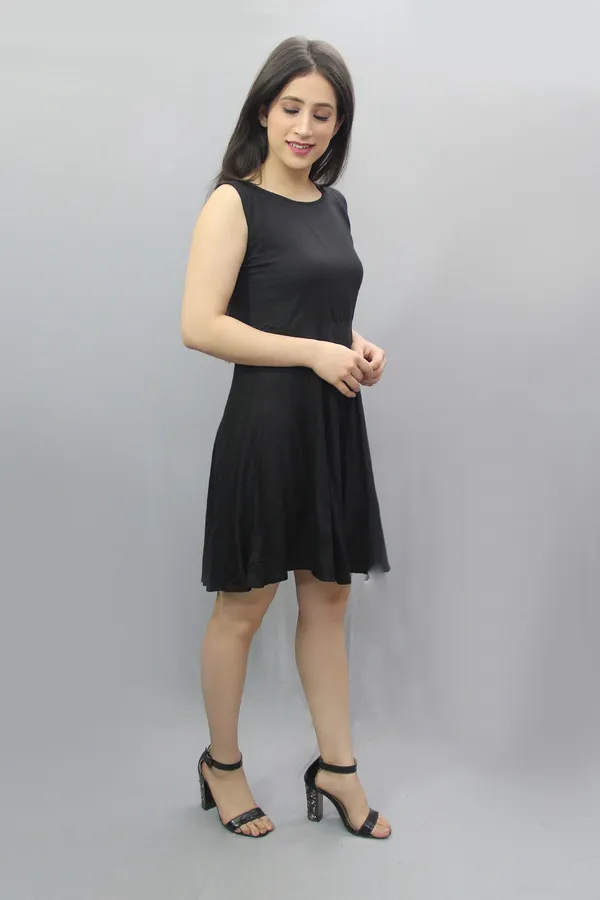 Black_Viscose_Rayon_Round_Neck_Sleeveless_Above_Knee_Fit_And_Flare_Dress_For_Women