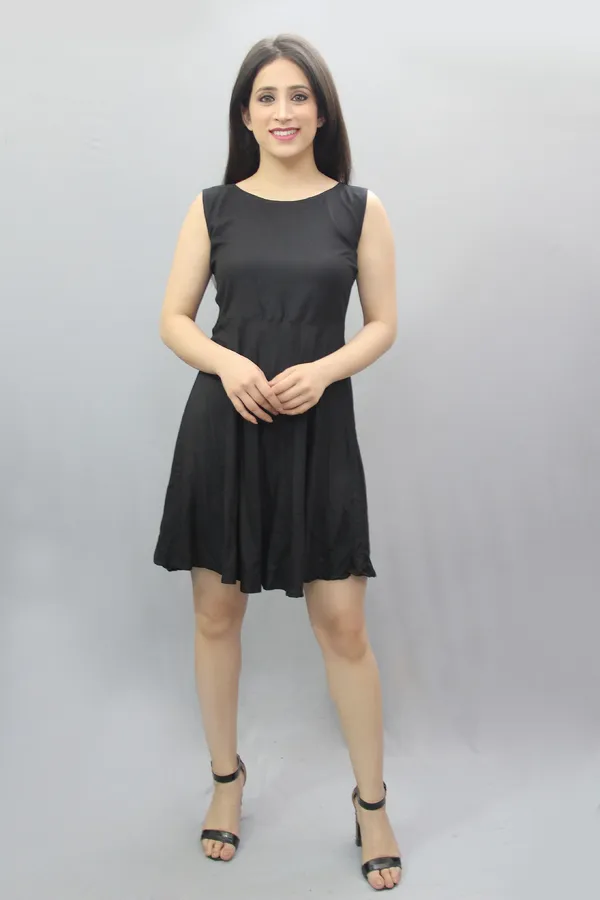 Black_Viscose_Rayon_Round_Neck_Sleeveless_Above_Knee_Fit_And_Flare_Dress_For_Women