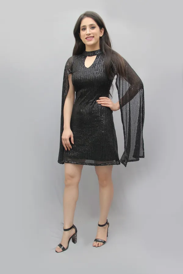 Women_Bodycon_Black_Above_Knee/Mid_Thigh_Length_Dress