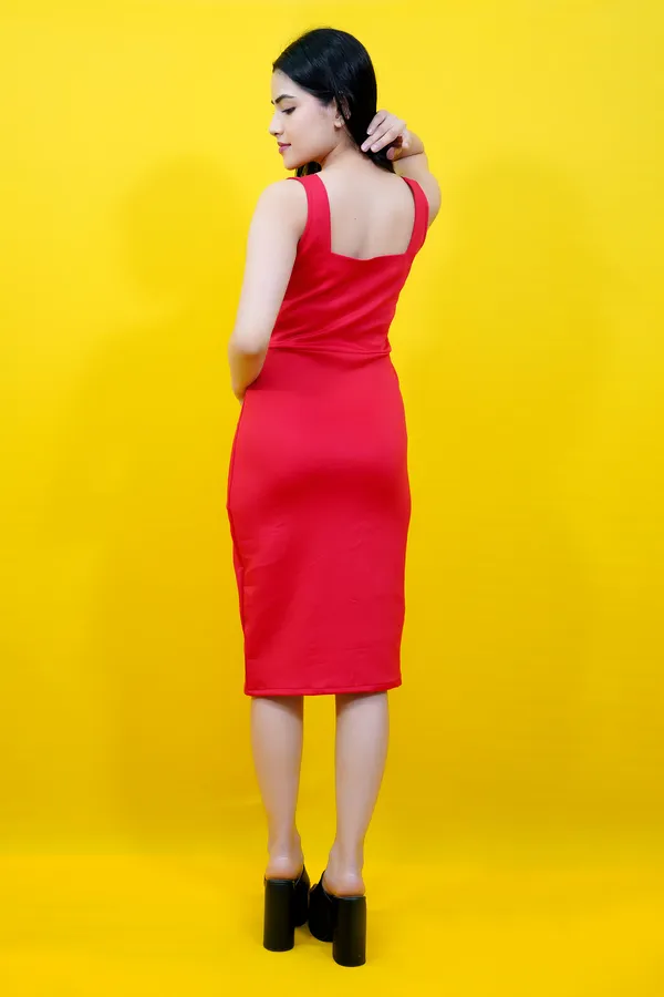Red_Lycra_Blend_Square_Neck_Sleeveless_Knee_Length_Bodycon_Dress_For_Women