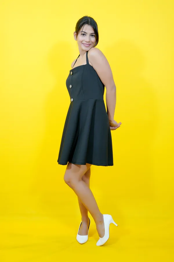 Black_Lycra_Blend_Halter_Neck_Sleeveless_Above_Knee_Fit_And_Flare_Dress_For_Women
