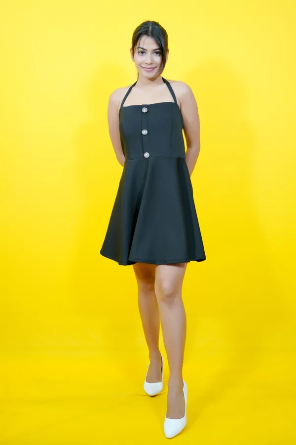 Black_Lycra_Blend_Halter_Neck_Sleeveless_Above_Knee_Fit_And_Flare_Dress_For_Women