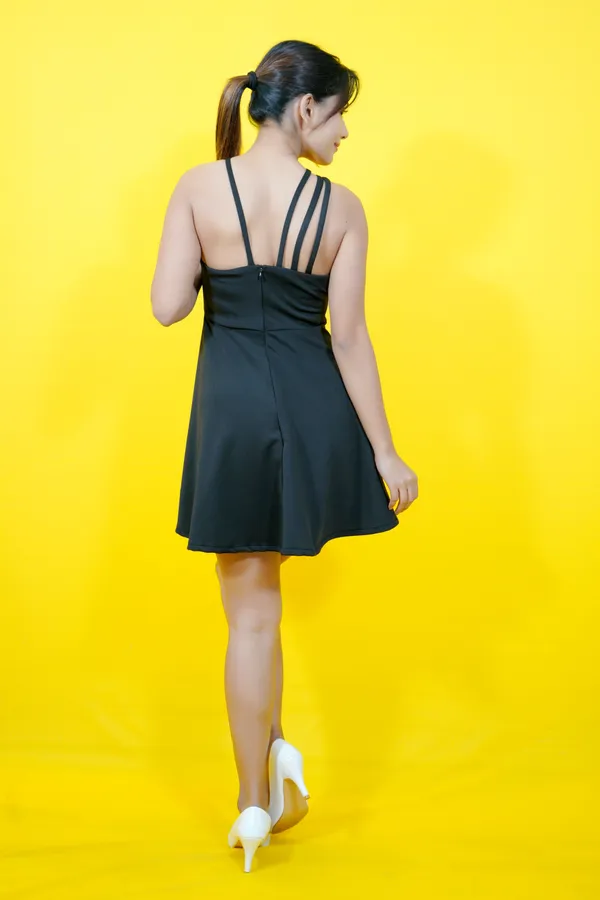 Dark_Green_Lycra_Blend_Asymmetric_Neck_Sleeveless_Above_Knee_Fit_And_Flare_Dress_For_Women