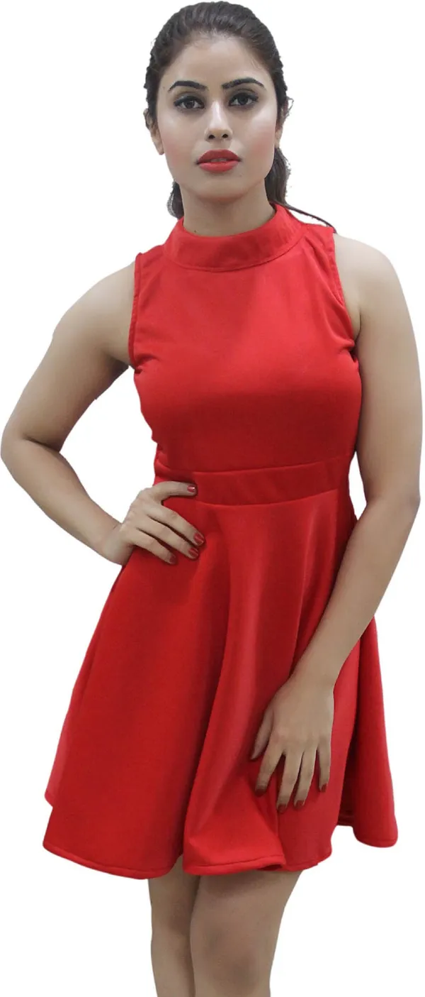 Red_Lycra_Blend_Round_Neck_Sleeveless_Knee_Length_A-Line_Dress_For_Women