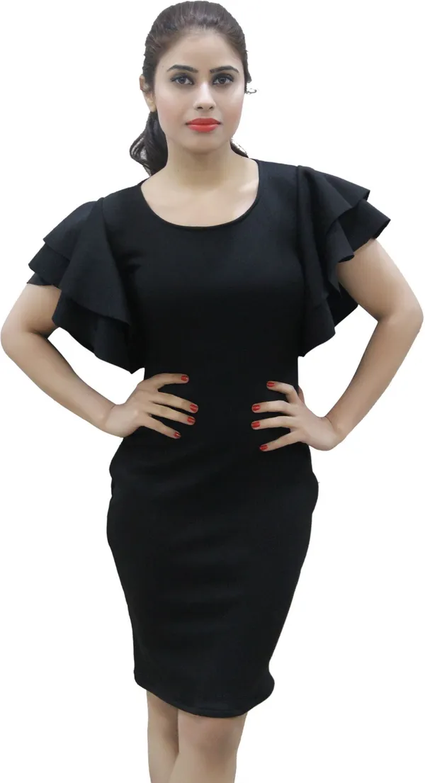 Black_Lycra_Blend_Knee_Length_Bodycon_Dress_For_Women