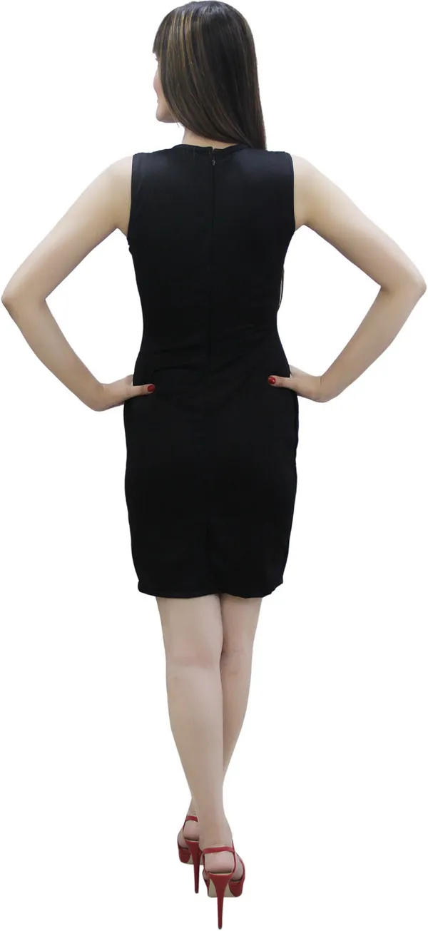 Black_Lycra_Blend_Round_Neck_Sleeveless_Knee_Length_Bodycon_Dress_For_Women