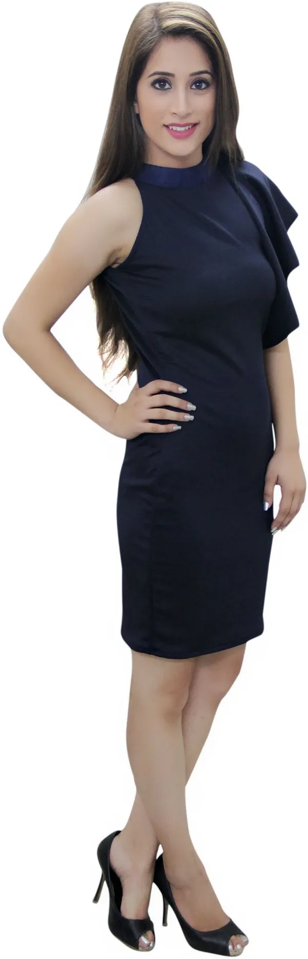 Dark_Blue_Lycra_Blend_Round_Neck_Sleeveless_Knee_Length_Bodycon_Dress_For_Women