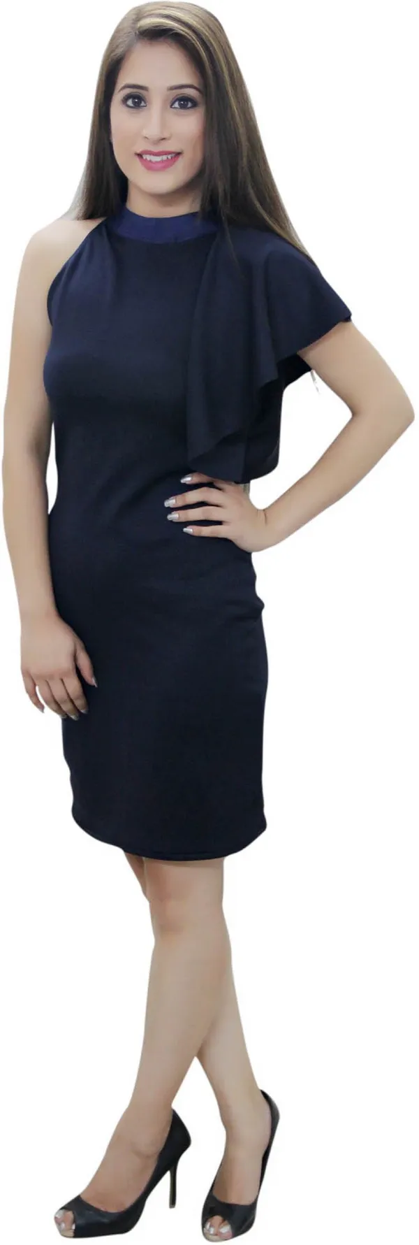 Dark_Blue_Lycra_Blend_Round_Neck_Sleeveless_Knee_Length_Bodycon_Dress_For_Women