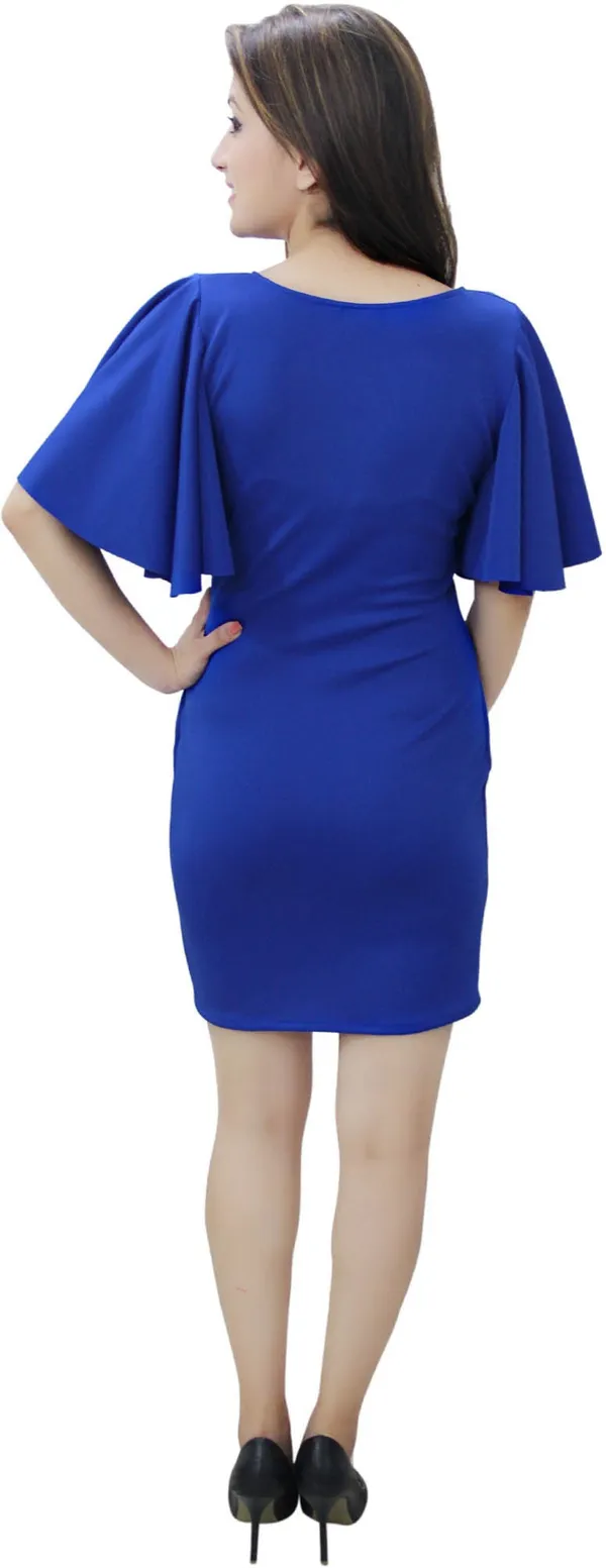 Blue_Lycra_Blend_Round_Neck_Half_Sleeve_Above_Knee_Bodycon_Dress_For_Women