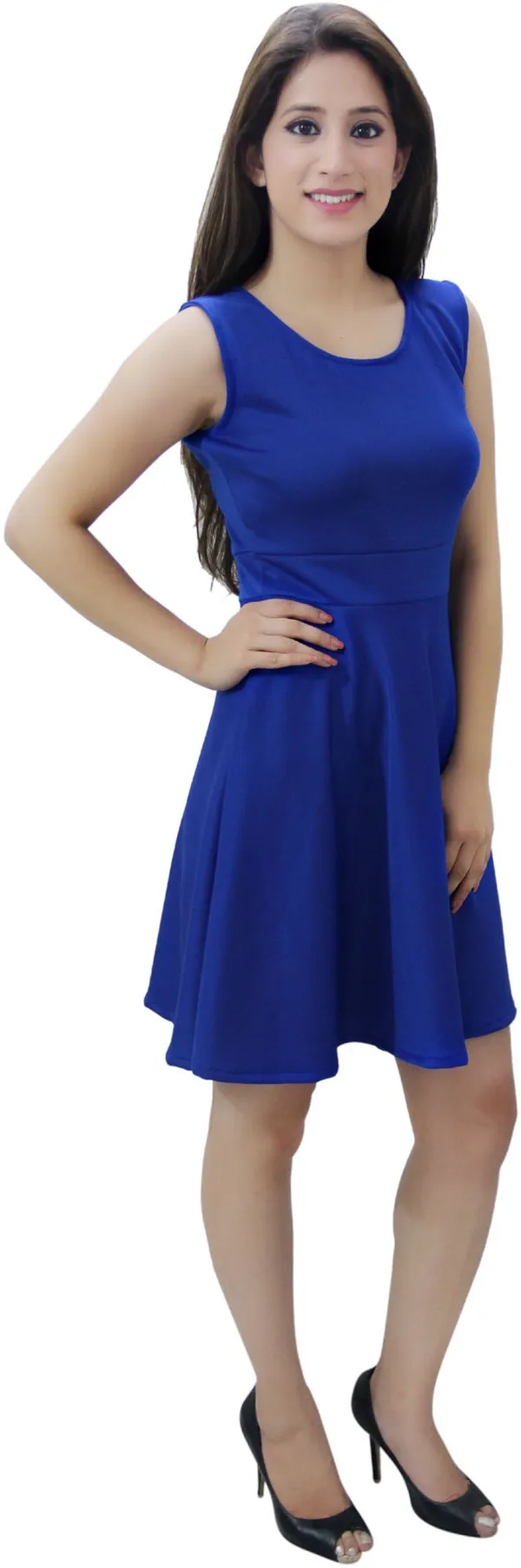 Dark_Blue_Lycra_Blend_U_Neck_Sleeveless_Above_Knee_Fit_And_Flare_Dress_For_Women