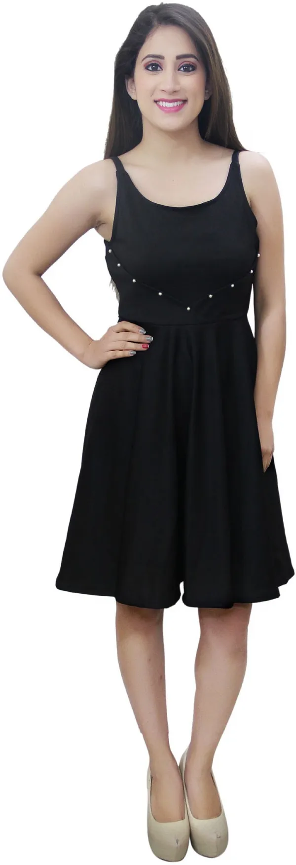 Black_Lycra_Blend_U_Neck_Sleeveless_Knee_Length_Skater_Dress_For_Women