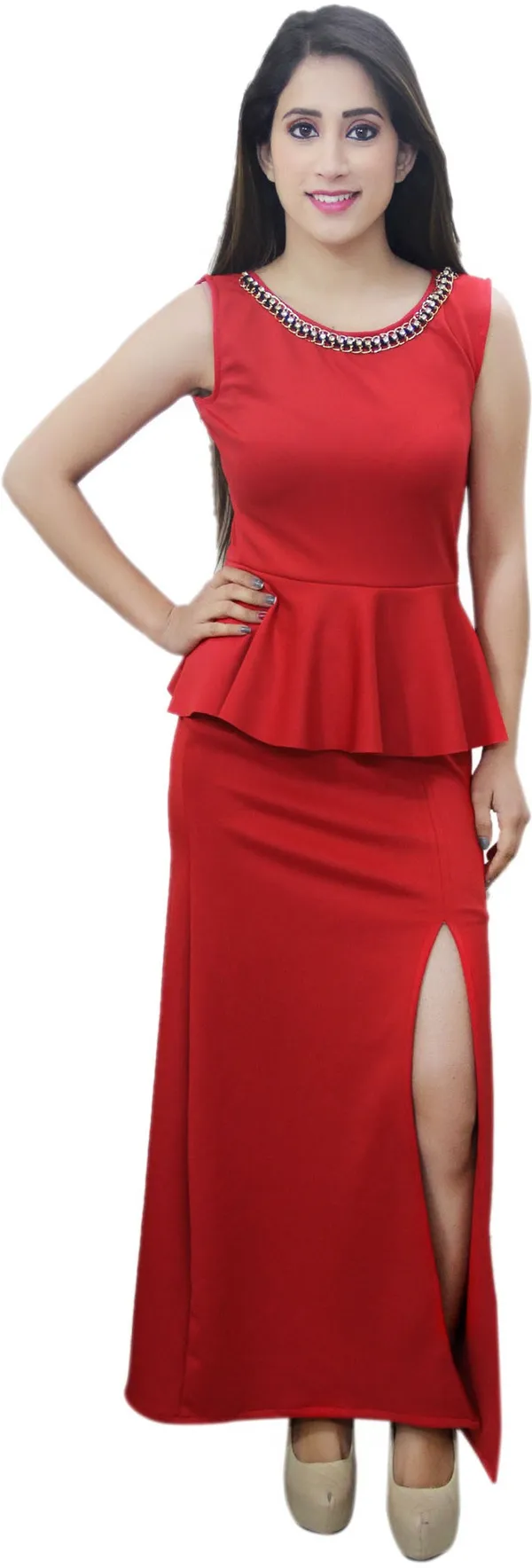 Red_Lycra_Blend_Round_Neck_Sleeveless_Full_Length_Maxi_Dress_For_Women
