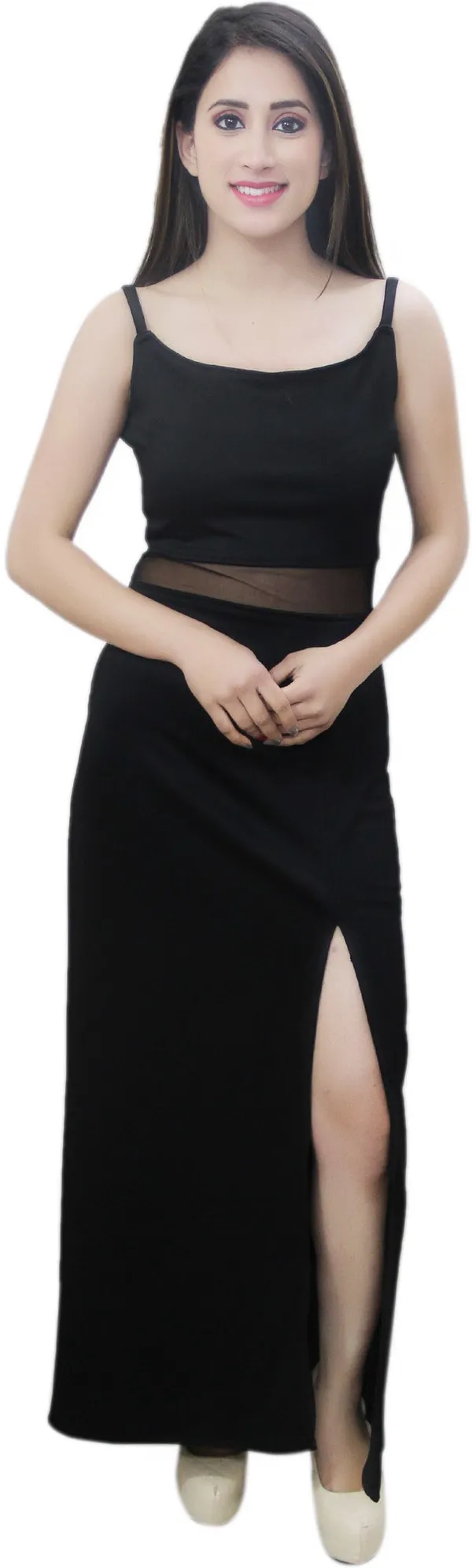 Black_Lycra_Blend_Round_Neck_Sleeveless_Full_Length_Maxi_Dress_For_Women