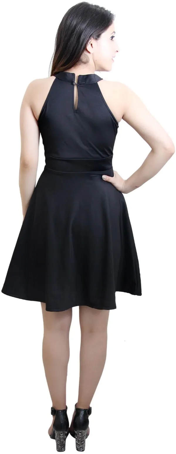 Black_Lycra_Blend_Knee_Length_Skater_Dress_For_Women