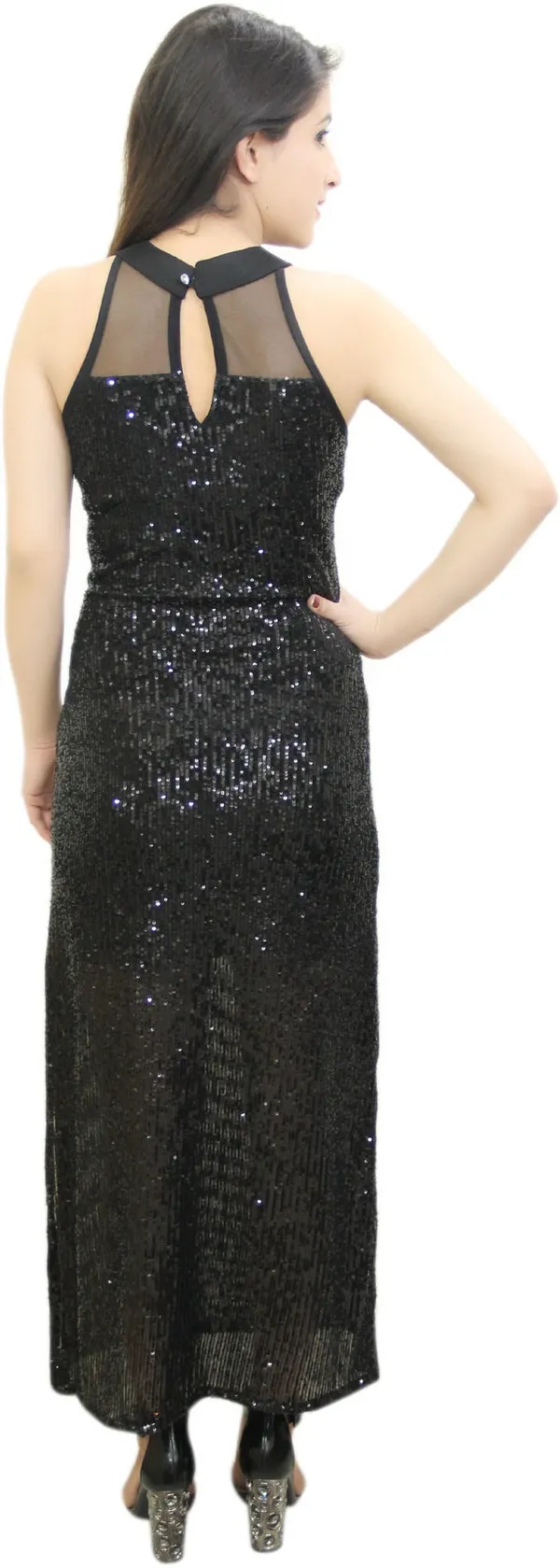 Black_Georgette_Full_Length_Maxi_Dress_For_Women